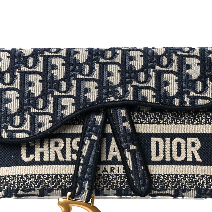 CHRISTIAN DIOR OBLIQUE SLIM SADDLE POUCH