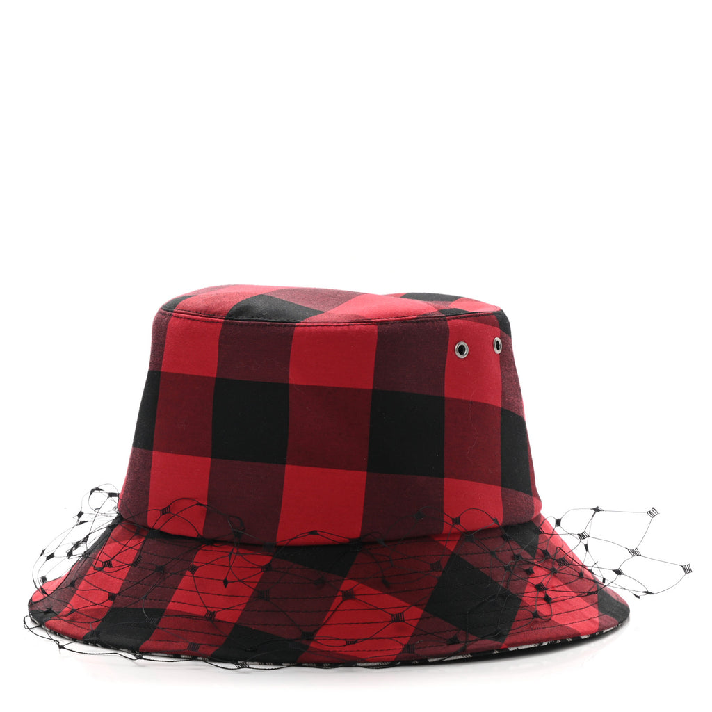 CHRISTIAN DIOR PLAID VEIL BUCKET HAT – Caroline's Fashion Luxuries