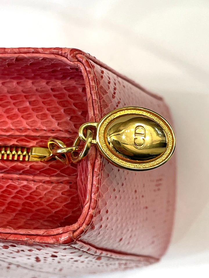 DIOR PYTHON LEATHER LARGE LADY DIOR BAG