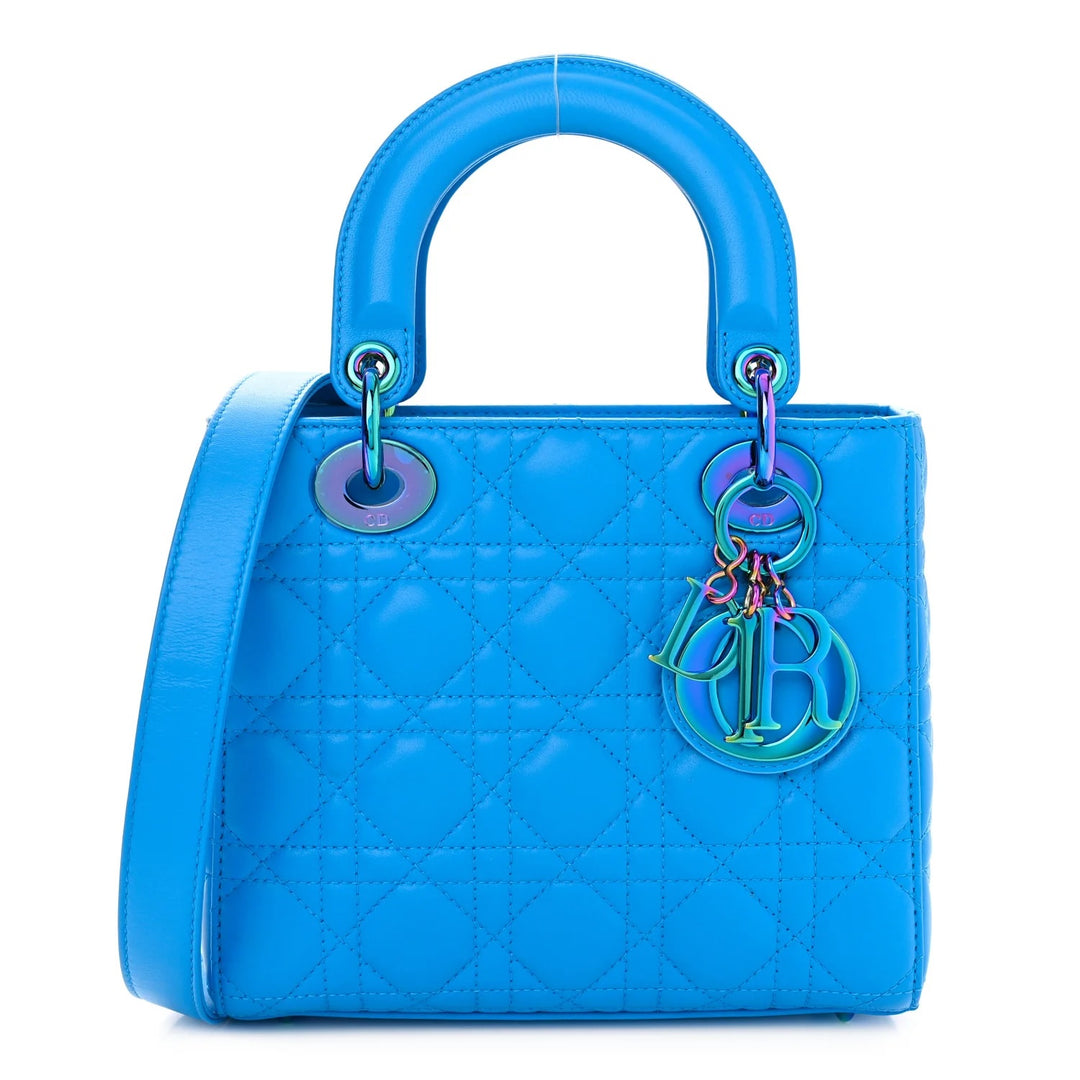 DIOR CANNAGE QUILTED LAMBSKIN SMALL LADY DIOR TOTE BAG