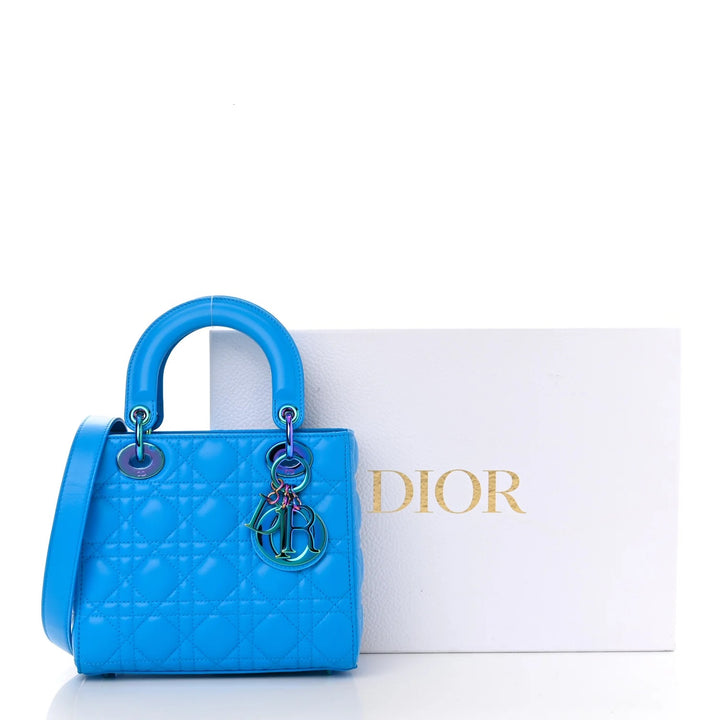 DIOR CANNAGE QUILTED LAMBSKIN SMALL LADY DIOR TOTE BAG