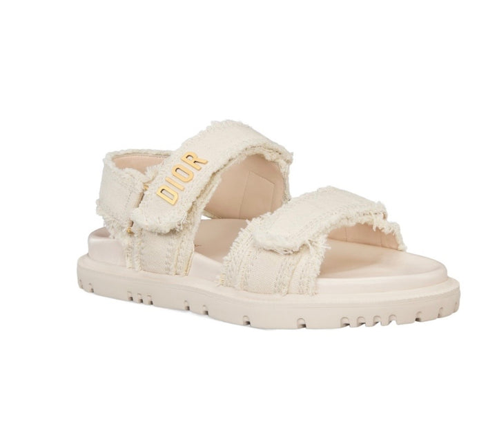 DIOR RAW EDGE TRIM SIGNATURE LOGO DIORACT SANDALS