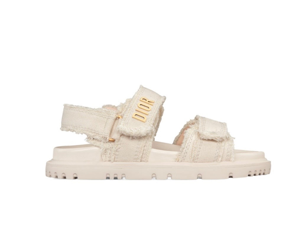 DIOR RAW EDGE TRIM SIGNATURE LOGO DIORACT SANDALS