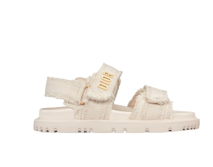 DIOR RAW EDGE TRIM SIGNATURE LOGO DIORACT SANDALS
