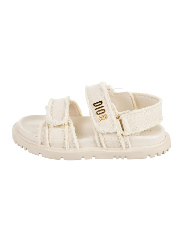 DIOR RAW EDGE TRIM SIGNATURE LOGO DIORACT SANDALS