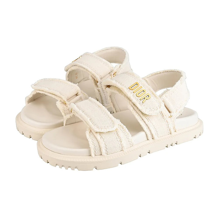 DIOR RAW EDGE TRIM SIGNATURE LOGO DIORACT SANDALS