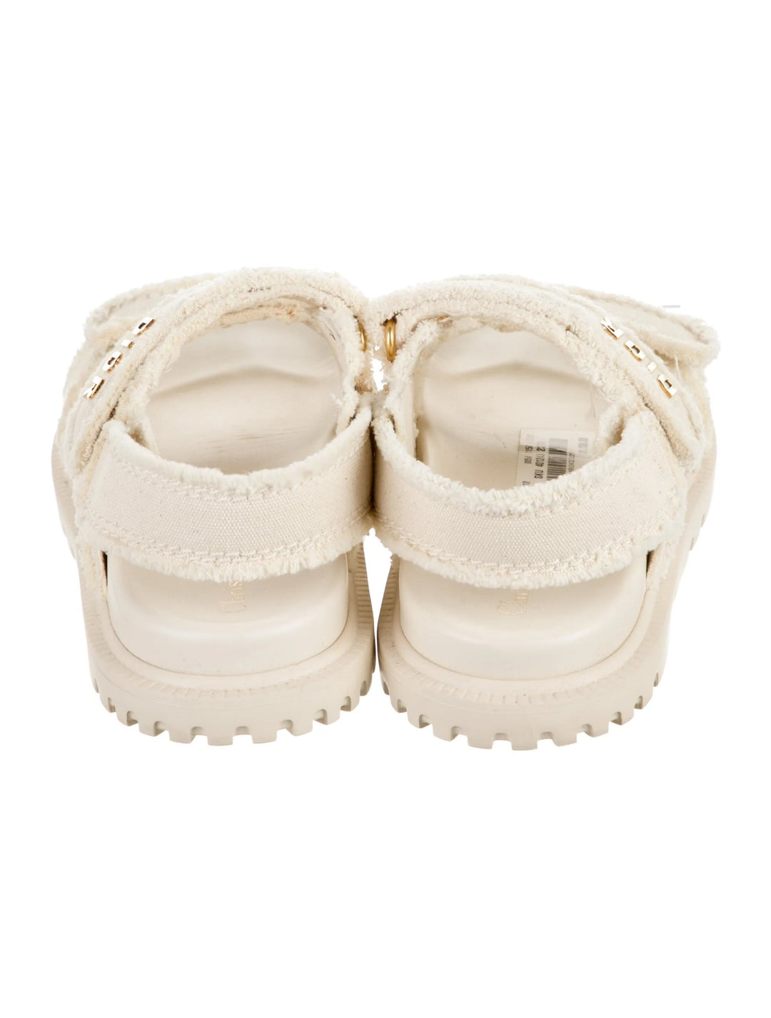 DIOR RAW EDGE TRIM SIGNATURE LOGO DIORACT SANDALS