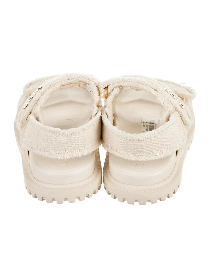 DIOR RAW EDGE TRIM SIGNATURE LOGO DIORACT SANDALS