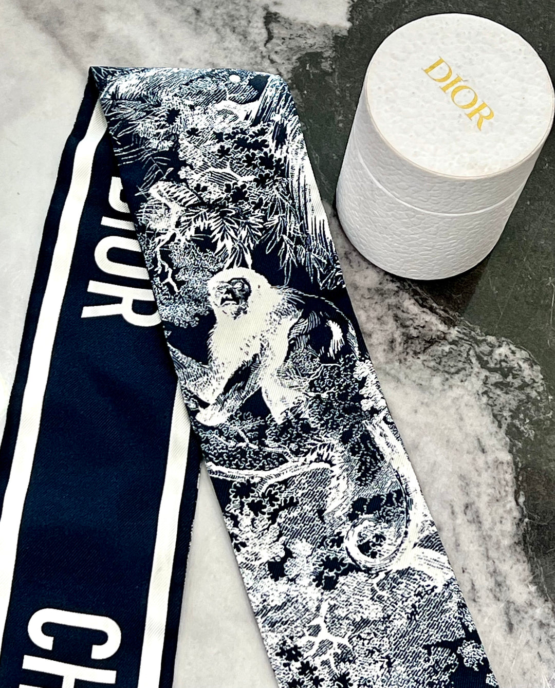 CHRISTIAN DIOR TOILE DE JOUY REVERSE CAPRI MITZAH SCARF