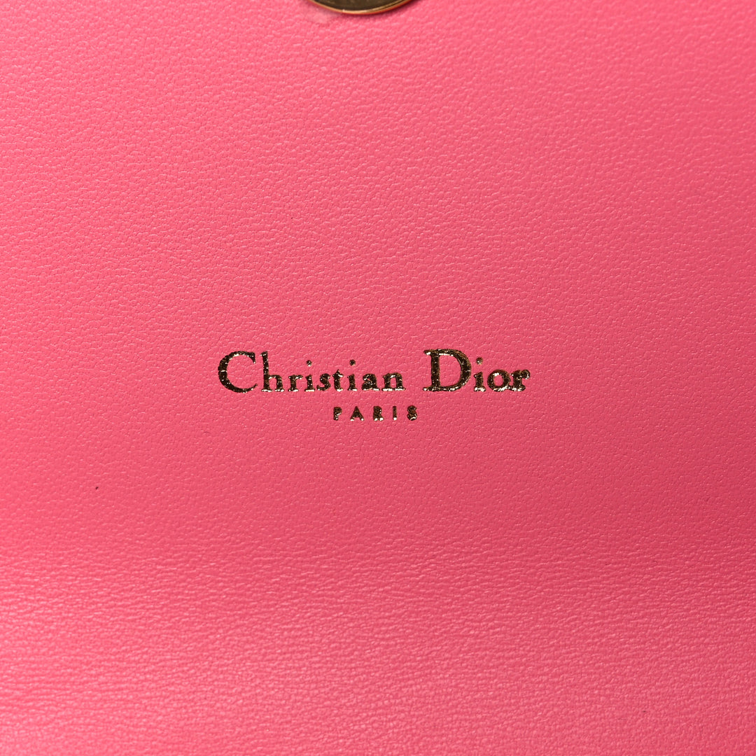 CHRISTIAN DIOR CANNAGE QUILTED CALFSKIN CARO CHAIN BELT BAG