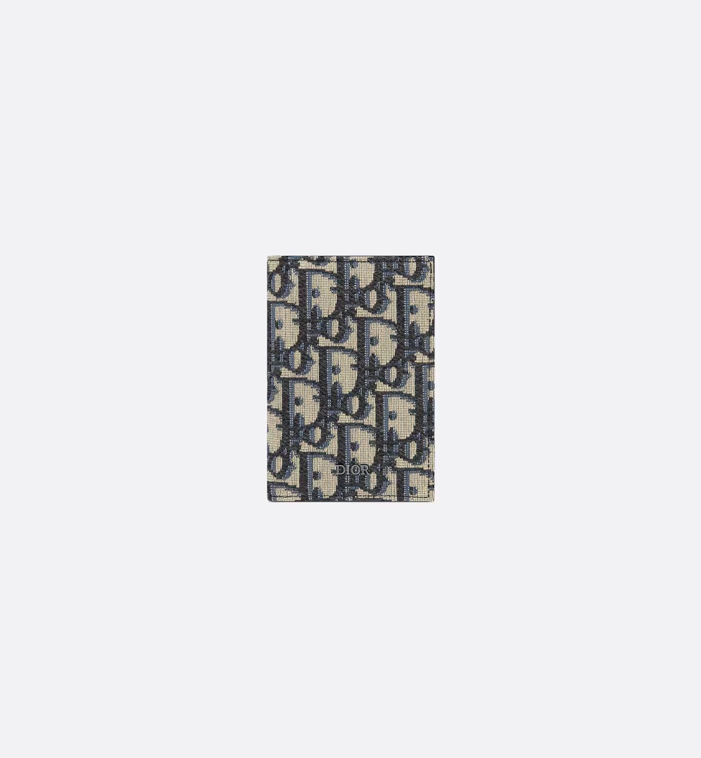 CHRISTIAN DIOR MONOGRAM OBLIQUE JACQUARD VERTICAL CARD HOLDER