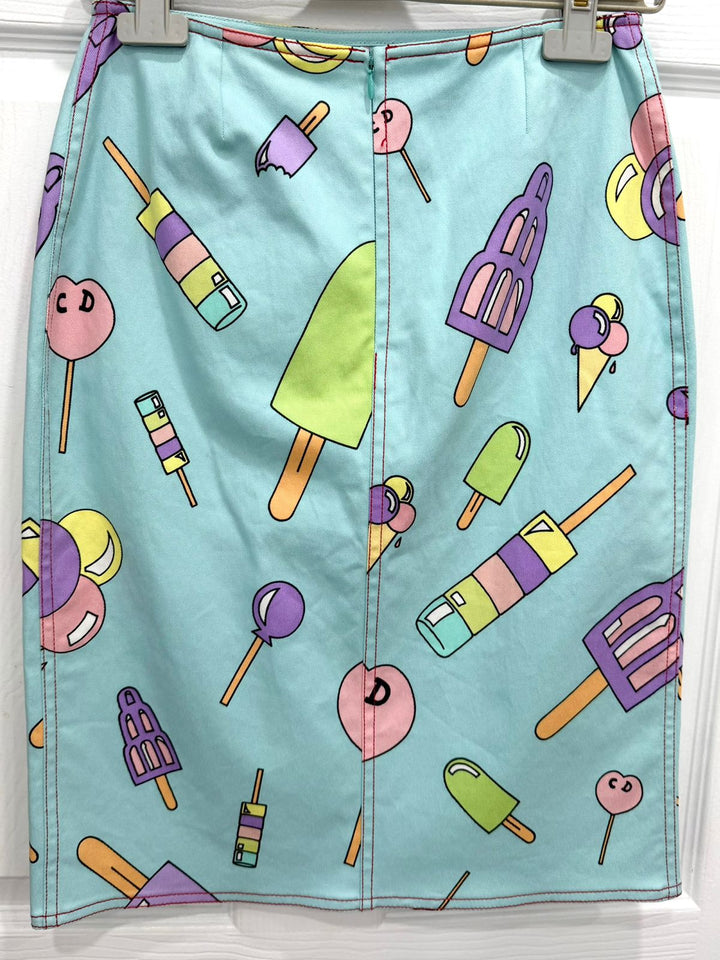 DIOR BY JOHN GALLIANO ICE CREAM CANDY SKIRT