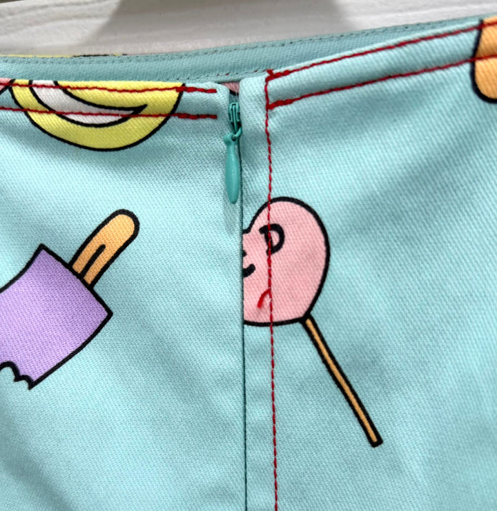 DIOR BY JOHN GALLIANO ICE CREAM CANDY SKIRT