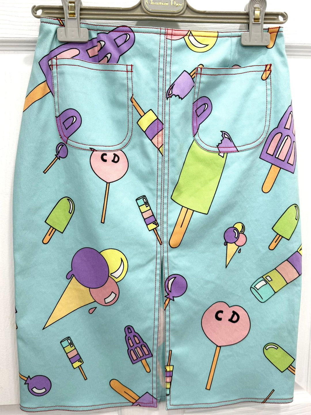 DIOR BY JOHN GALLIANO ICE CREAM CANDY SKIRT