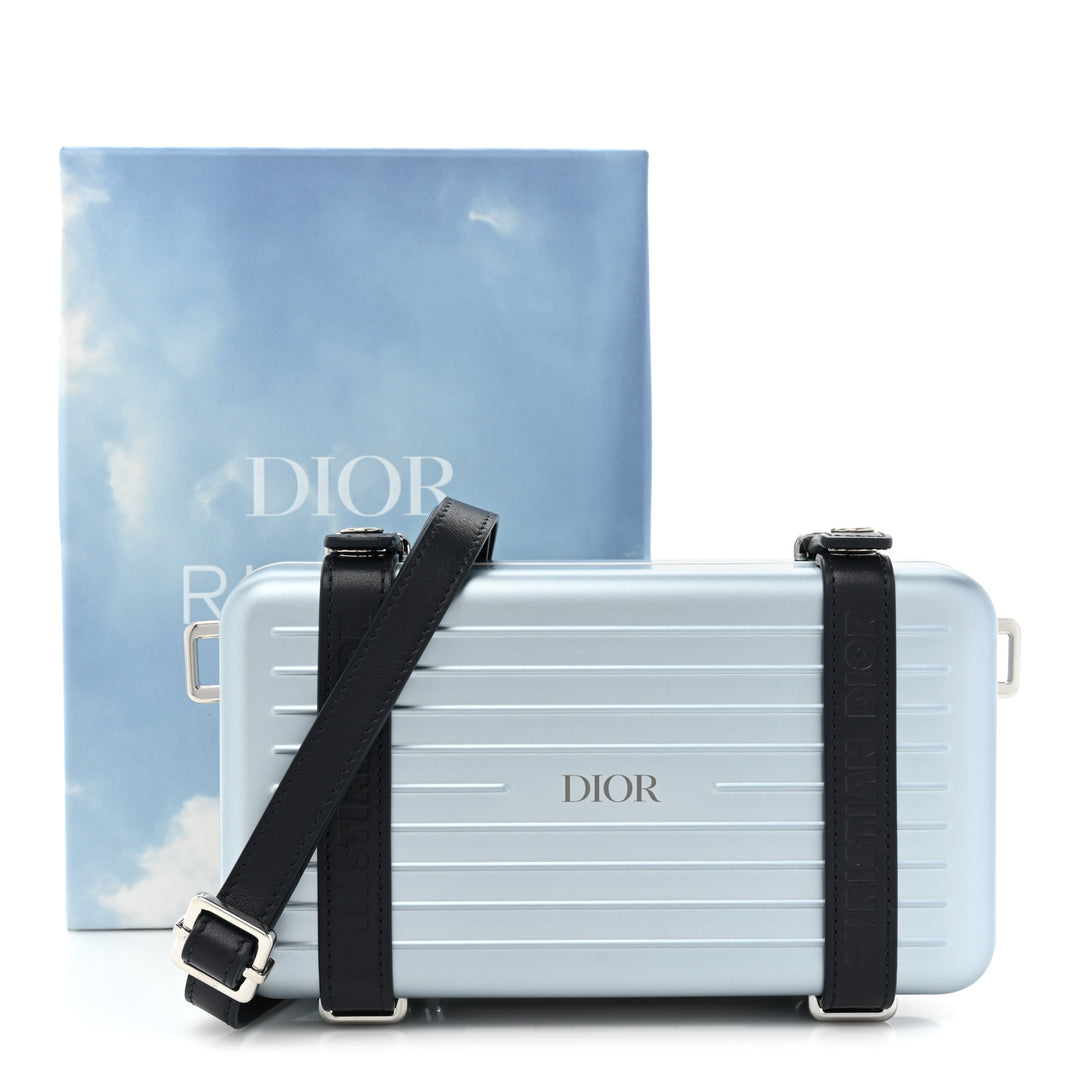 Dior × RIMOWA Clutch On Strap Aluminium Dior x RIMOWA Personal Clutch On Strap Aluminium Silver in