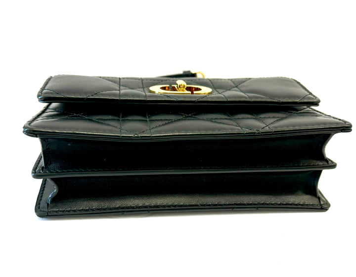 DIOR CANNAGE LAMBSKIN LEATHER SMALL MISS CARO BAG