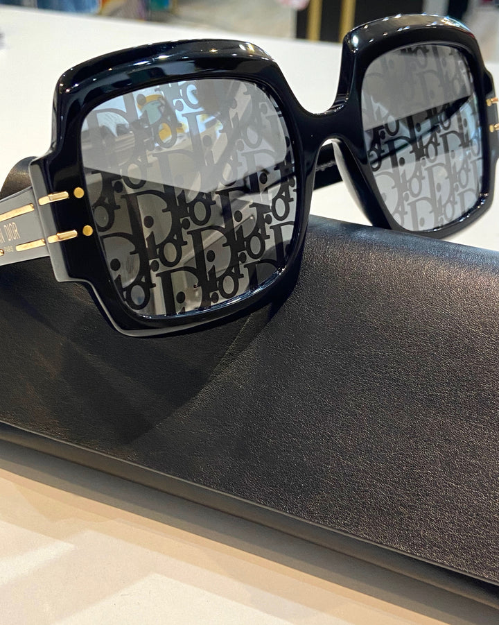 DIOR DIORSIGNATURE OVERSIZED LOGO ACETATE SUNGLASSES