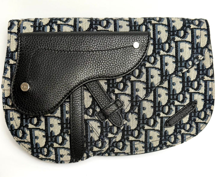 DIOR HOMME OBLIQUE SADDLE POUCH