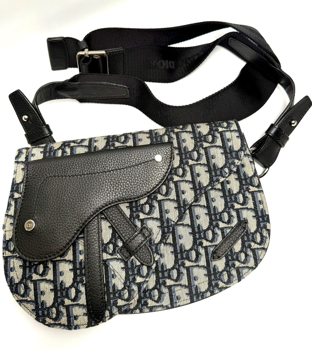 DIOR HOMME OBLIQUE SADDLE POUCH