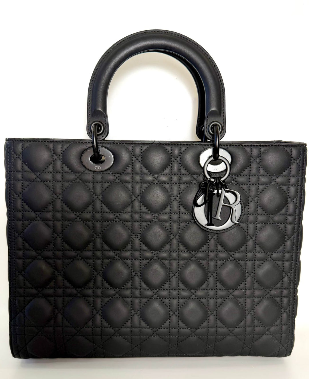DIOR ULTRAMATTE CANNAGE CALFSKIN LARGE LADY DIOR BAG