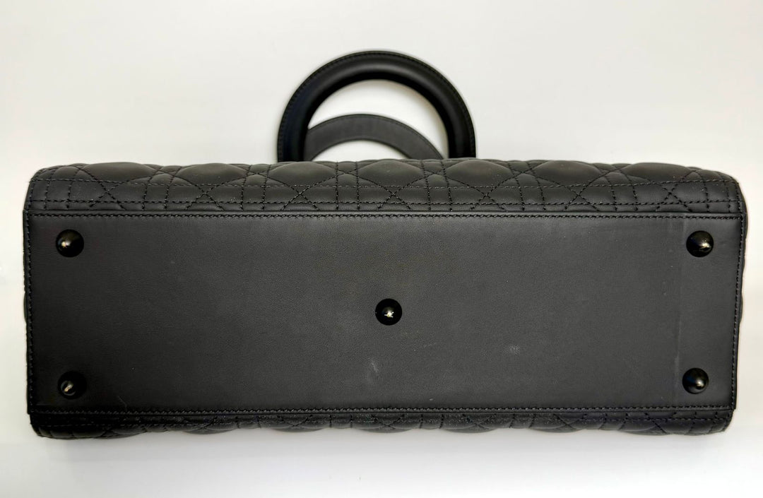 DIOR ULTRAMATTE CANNAGE CALFSKIN LARGE LADY DIOR BAG