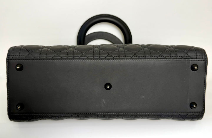 DIOR ULTRAMATTE CANNAGE CALFSKIN LARGE LADY DIOR BAG