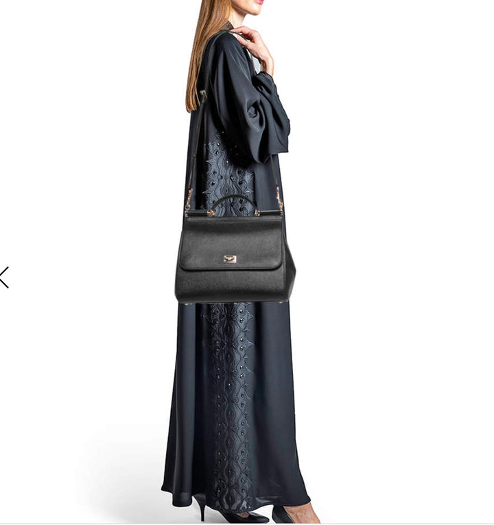 DOLCE &amp; GABBANA DAUPHINE LARGE MISS SICILY SATCHEL BAG