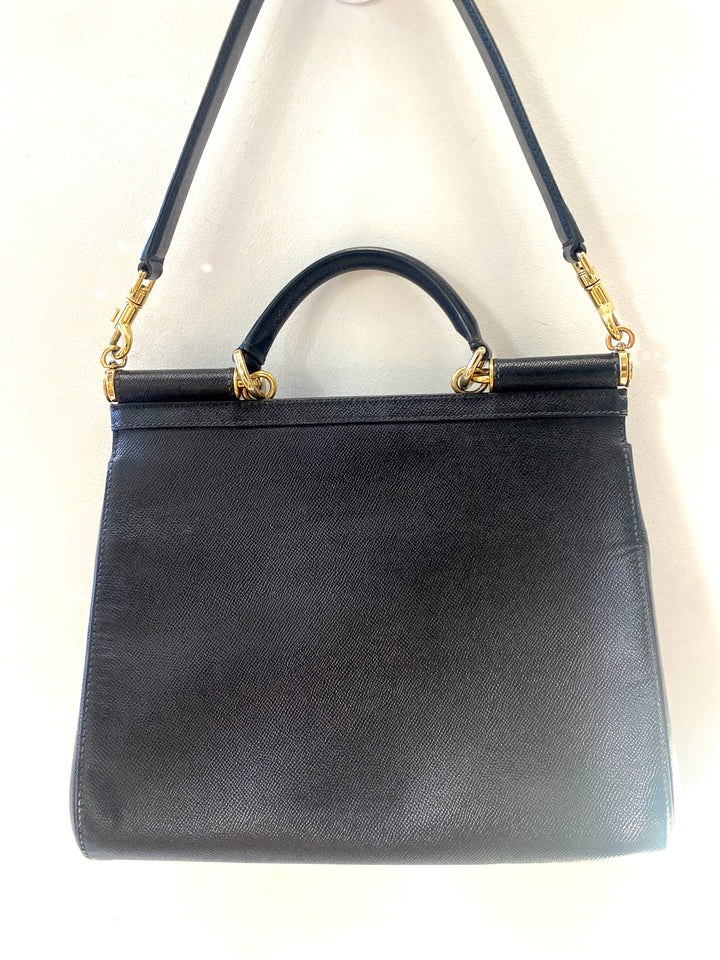 DOLCE &amp; GABBANA DAUPHINE LARGE MISS SICILY SATCHEL BAG