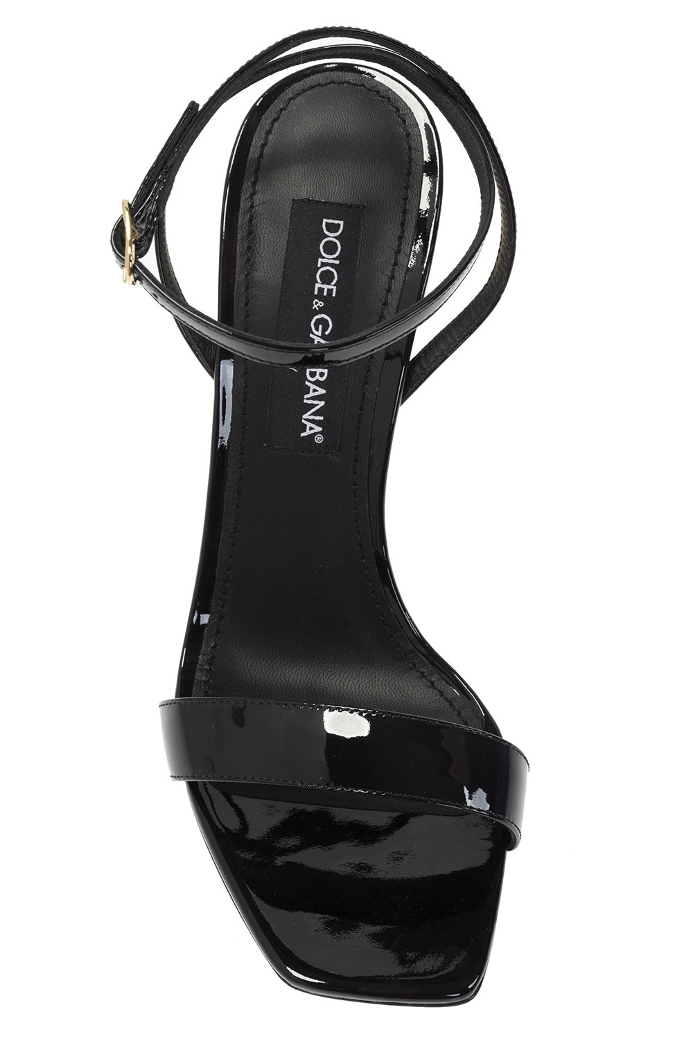DOLCE &amp; GABBANA KEIRA DG BAROQUE HEEL LEATHER SANDALS
