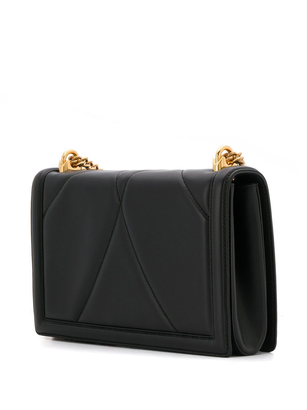 DOLCE &amp; GABBANA LARGE DEVOTION LAMBSKIN LEATHER BAG