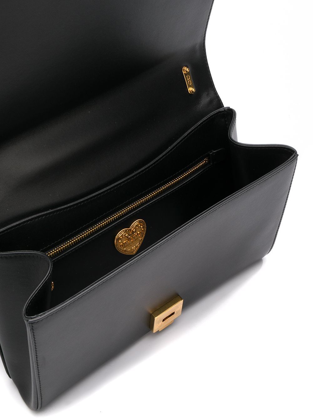 DOLCE &amp; GABBANA LARGE DEVOTION LAMBSKIN LEATHER BAG