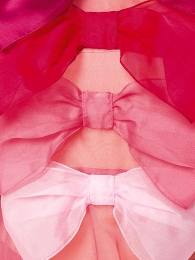 DOLCE &amp; GABBANA MULTIPLE BOW SILK ORGANZA BLOUSE