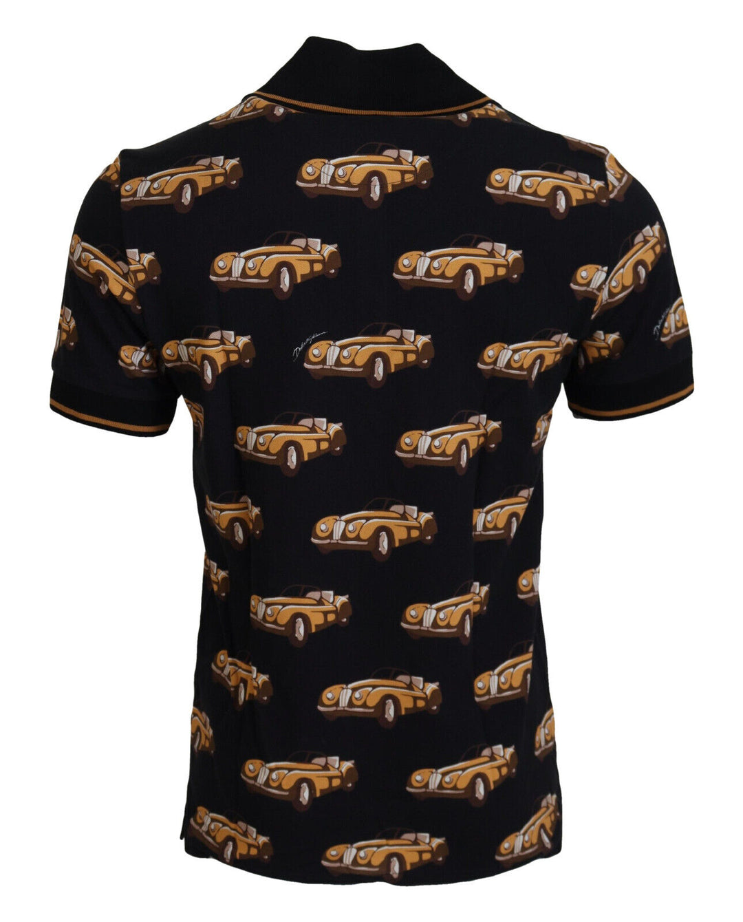 DOLCE &amp; GABBANA OLDTIMER CAR PRINT POLO SHIRT