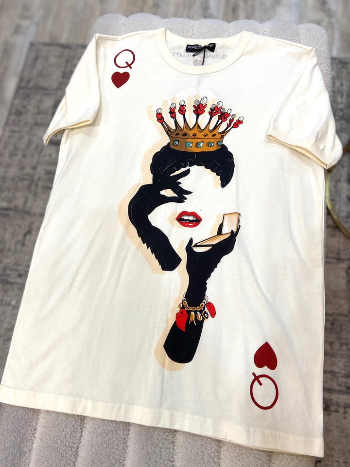 DOLCE &amp; GABBANA QUEEN OF HEARTS T-SHIRT