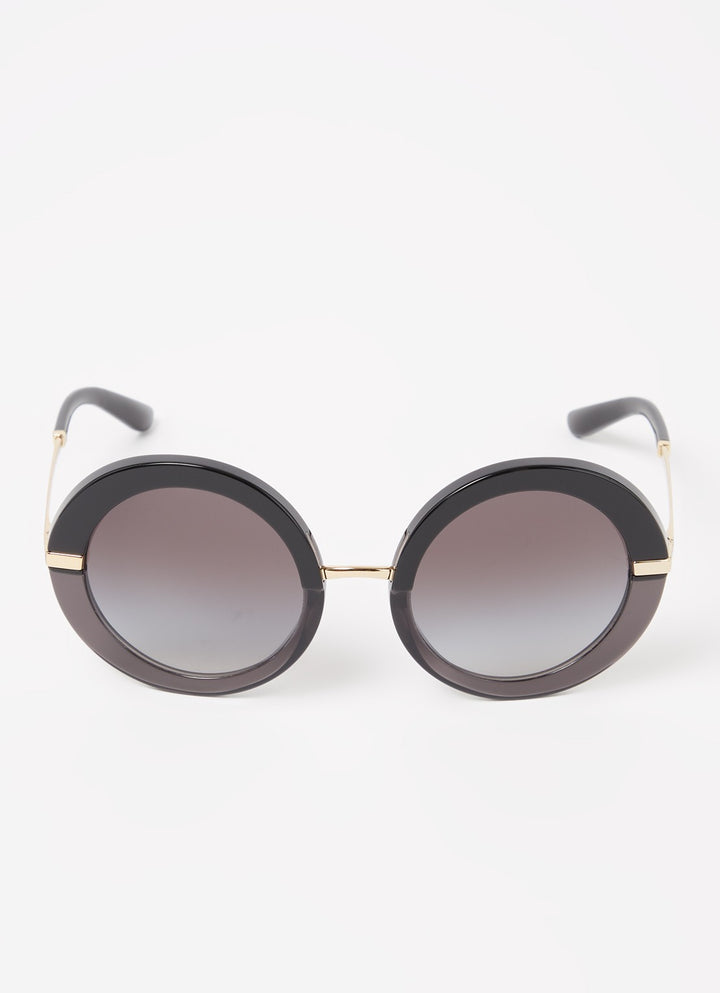 DOLCE &amp; GABBANA ROUND OVERSIZED SUNGLASSES