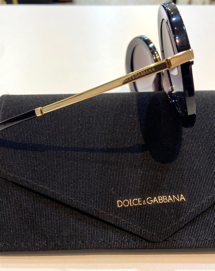 DOLCE &amp; GABBANA ROUND OVERSIZED SUNGLASSES