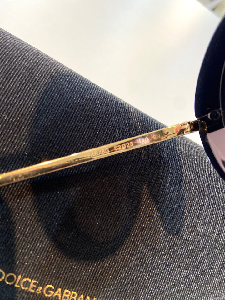 DOLCE &amp; GABBANA ROUND OVERSIZED SUNGLASSES