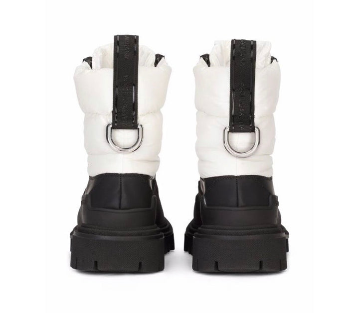 DOLCE &amp; GABBANA NYLON AND LEATHER TREKKING BOOTS
