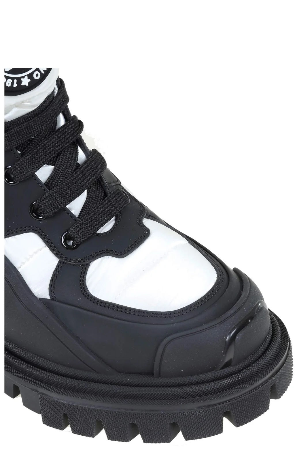 DOLCE &amp; GABBANA NYLON AND LEATHER TREKKING BOOTS