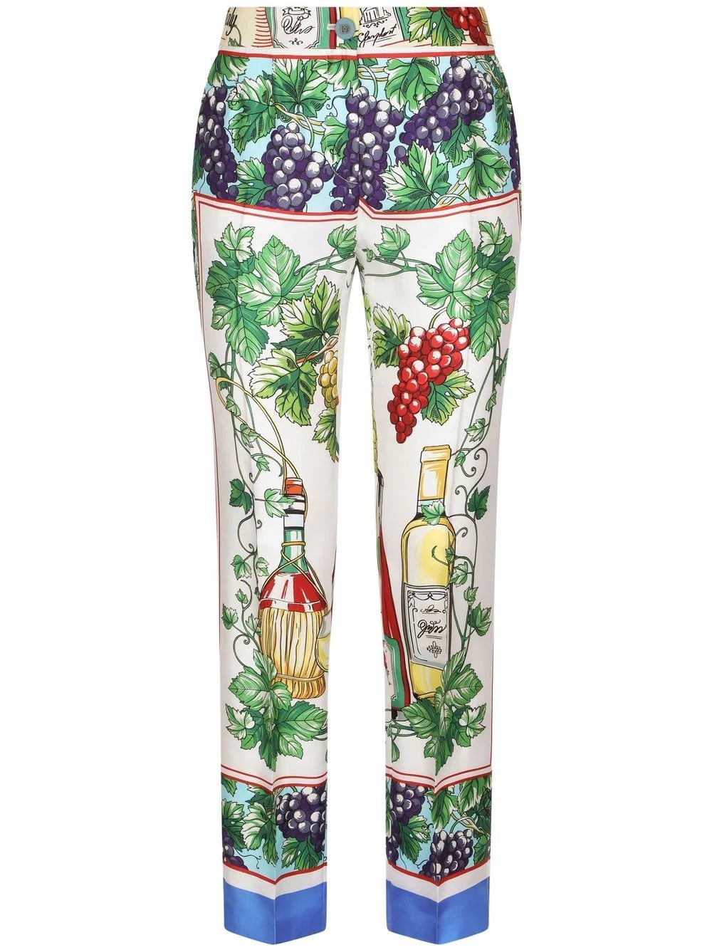 DOLCE &amp; GABBANA CROPPED GRAPHIC PRINT TROUSERS