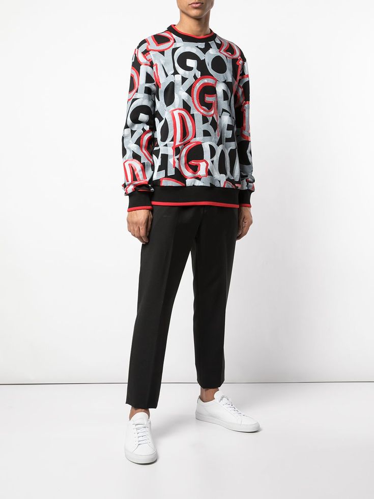 DOLCE &amp; GABBANA LOGO KNIT SWEATER