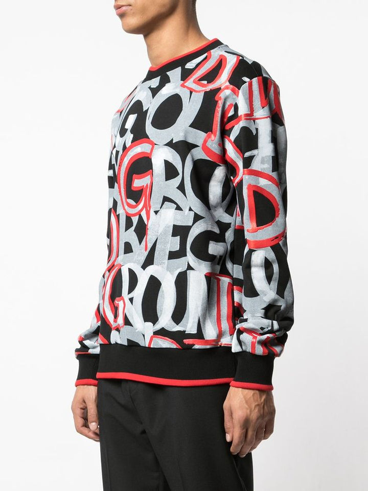 DOLCE &amp; GABBANA LOGO KNIT SWEATER