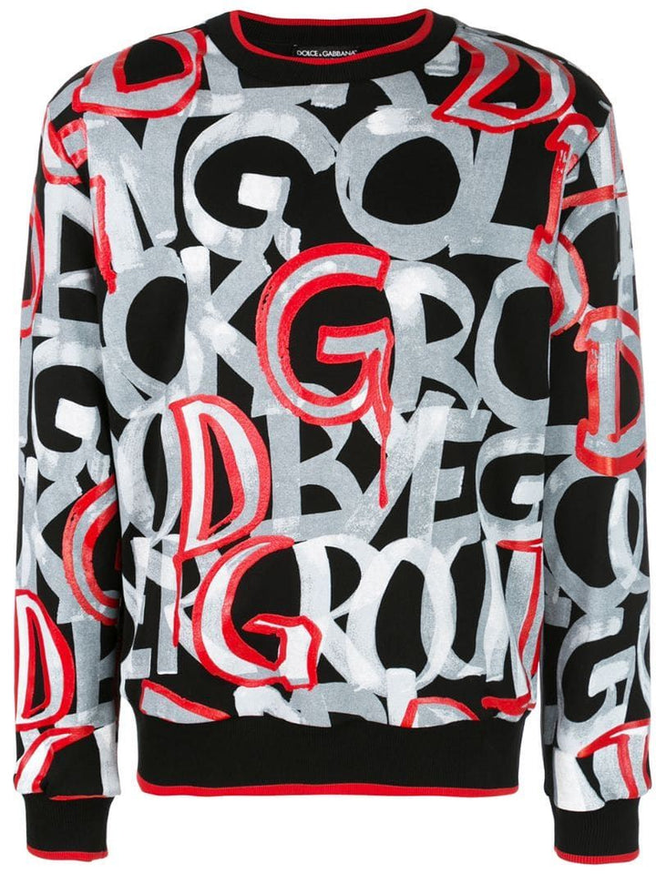 DOLCE &amp; GABBANA LOGO KNIT SWEATER