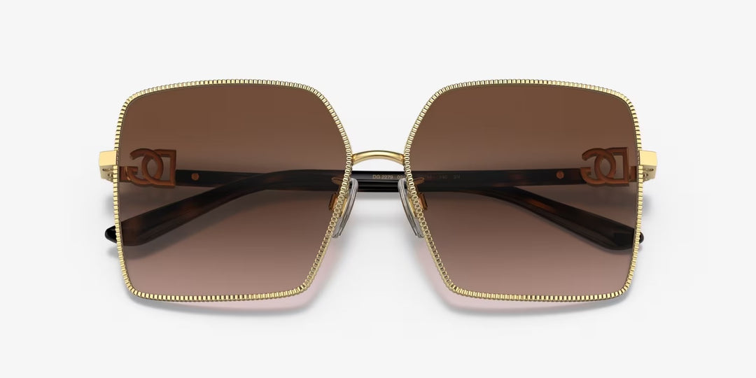DOLCE &amp; GABBANA OVERSIZED SQUARE FRAME SUNGLASSES