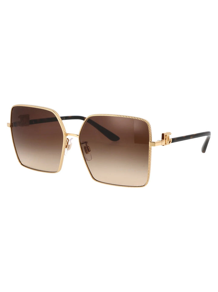 DOLCE &amp; GABBANA OVERSIZED SQUARE FRAME SUNGLASSES