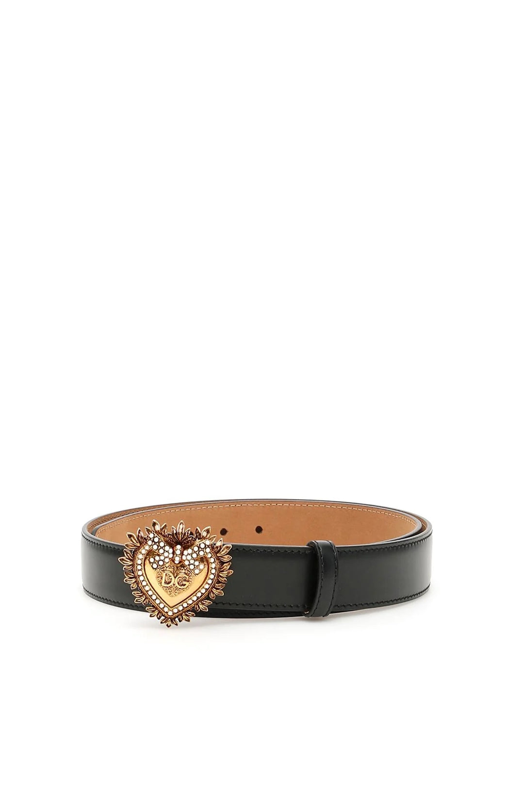 DOLCE &amp; GABBANA DEVOTION LEATHER BELT