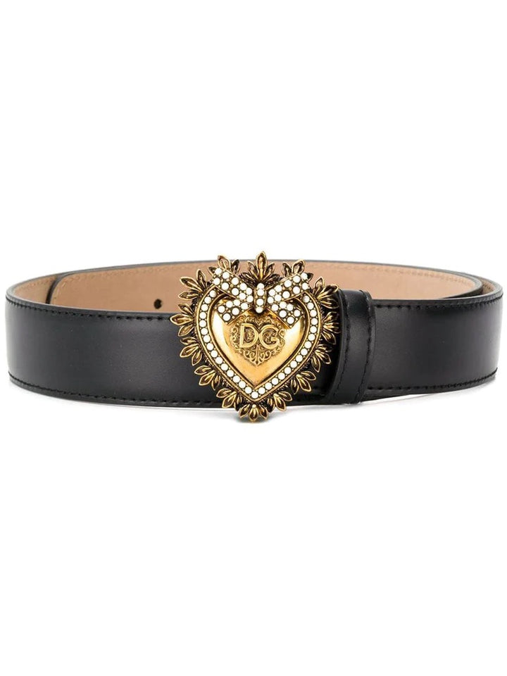 DOLCE &amp; GABBANA DEVOTION LEATHER BELT