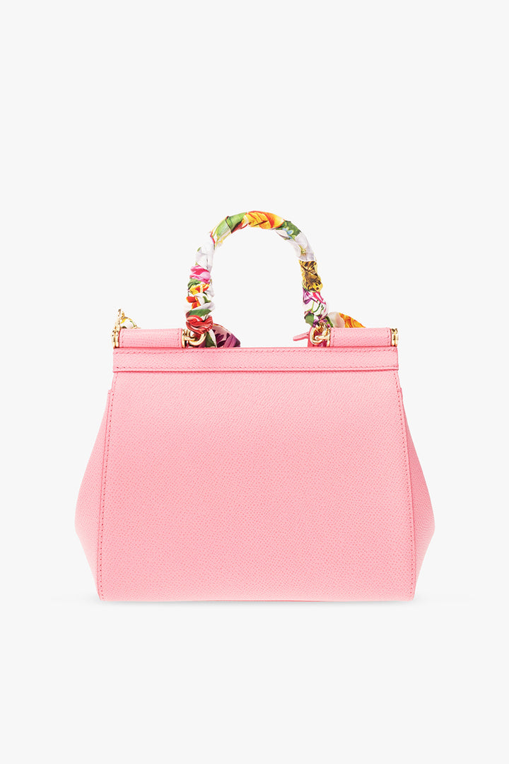 DOLCE &amp; GABBANA PINK SICILY SMALL SHOULDER BAG