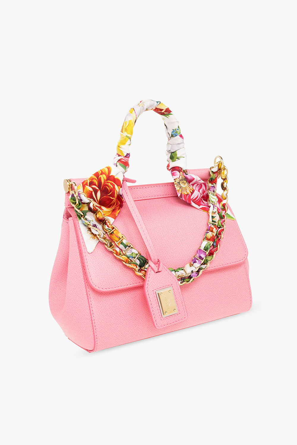 DOLCE &amp; GABBANA PINK SICILY SMALL SHOULDER BAG
