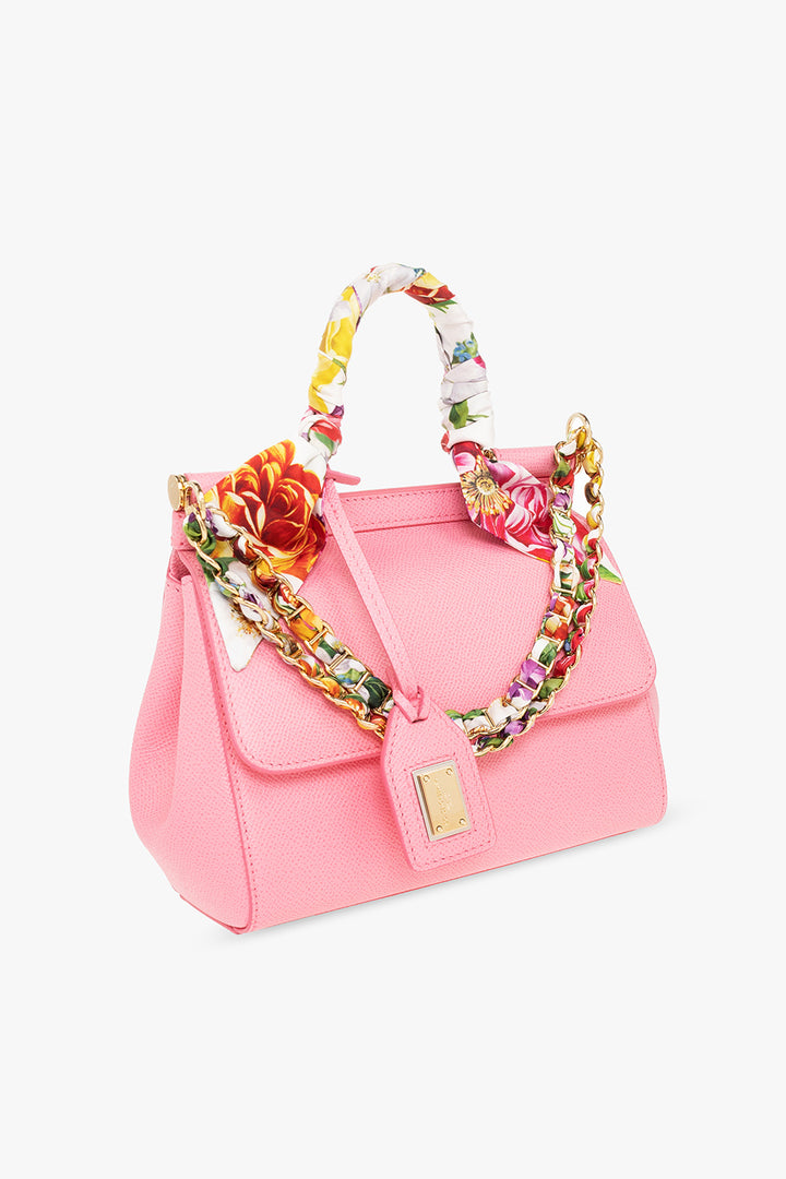 DOLCE &amp; GABBANA PINK SICILY SMALL SHOULDER BAG